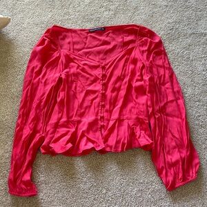 Pink Peplum Abercrombie and Fitch Top. Size M.